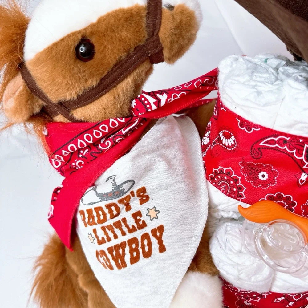 Cowboy Diaper Cake, Wild West Baby Shower Gift